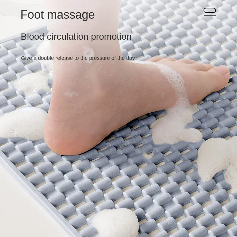 Easy Clean Waterproof Mat Non-Slip Bath Mat Anti Fall Bathroom Floor Mat Household Bathroom Toilet Area Mat Shower Foot Mats