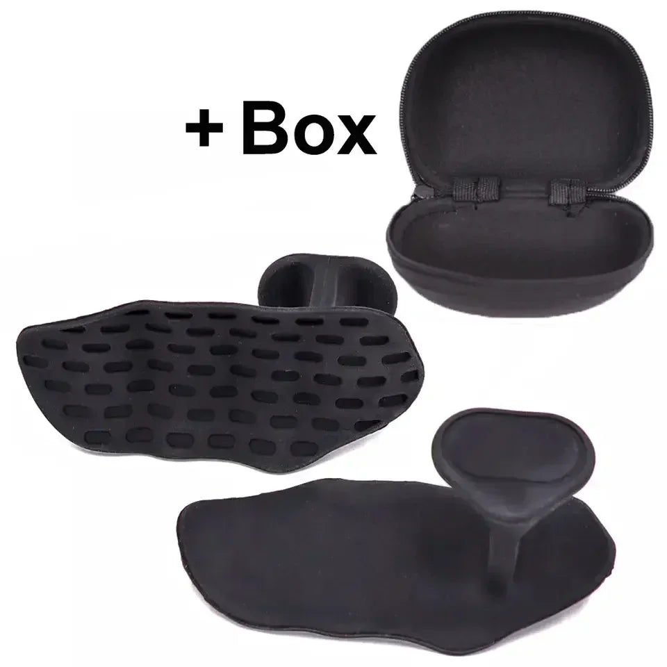 2 Pcs Fitness Gloves Grip Enhancer Silicone Four Hole Grip Cross Training Palm Handshake Manual Protection Gymnastics Exercise