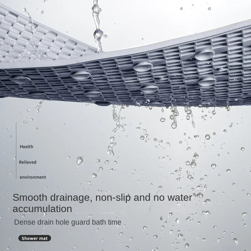 1PC Non-Slip Bath Mat Anti Fall Bathroom Floor Mat Household Bathroom Toilet Area Mat Shower Foot Mats Easy Clean Waterproof Mat