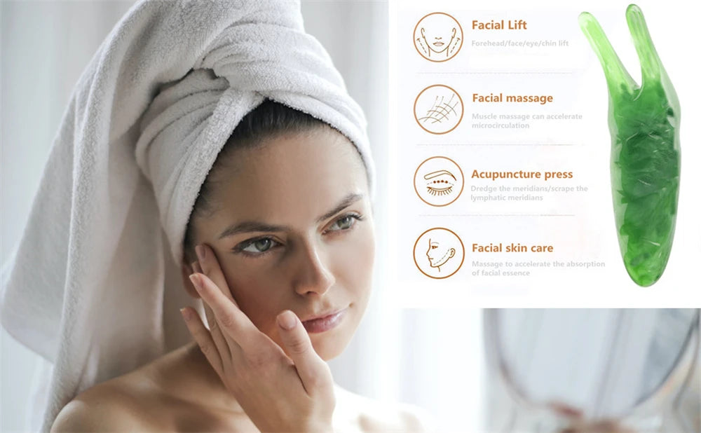 Gua Sha Facial Tools, Guasha Tool for Face, Massage Tool for Nose, Face and Body, Relieve Rhinitis, Tensions & Reduce Puffiness