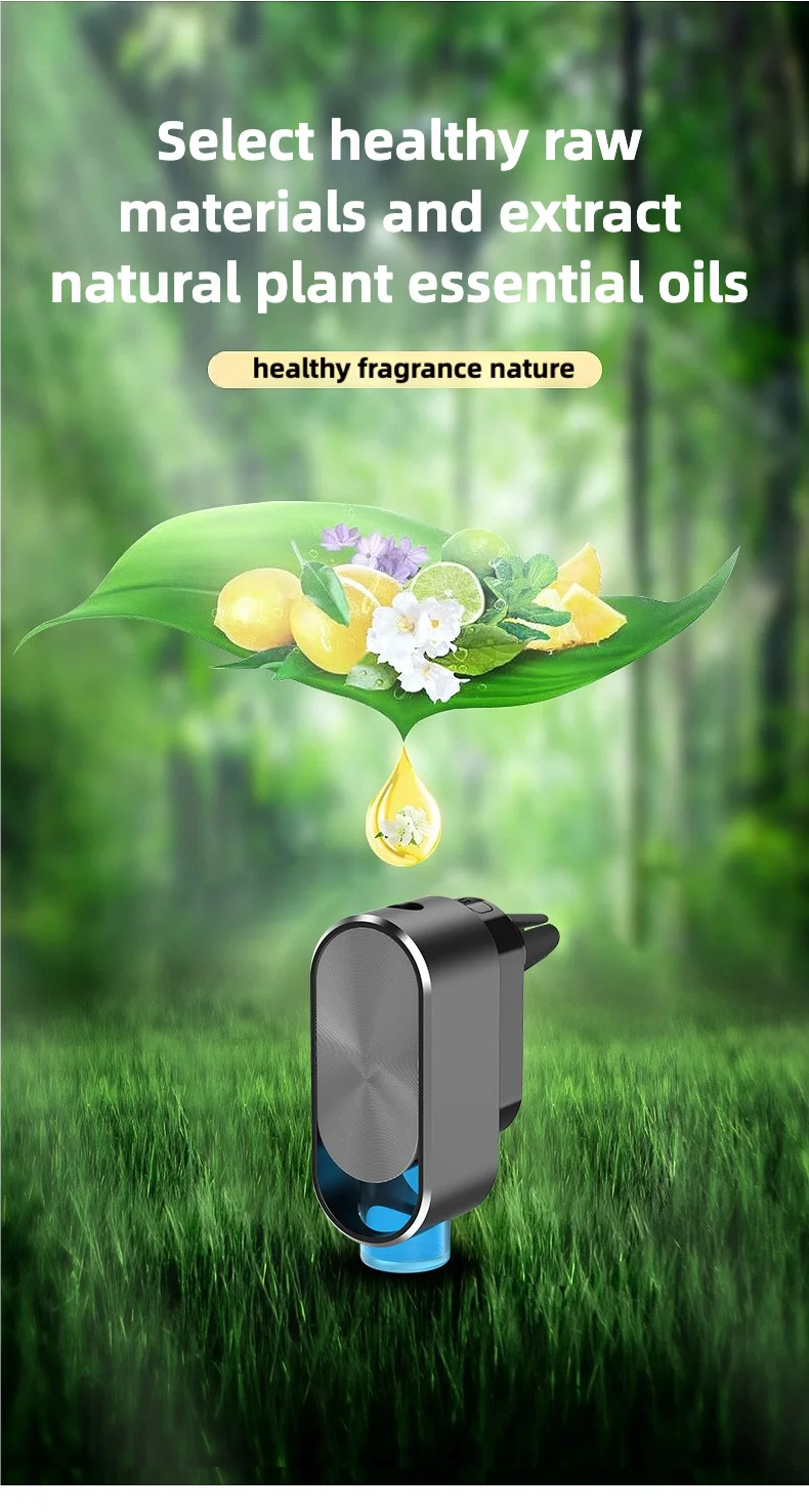 Smart Sensor Car Air Freshener – Premium Texture with 4 Bottles of Healthy Essential Oils, Elegant Interior Decoration for Fresh