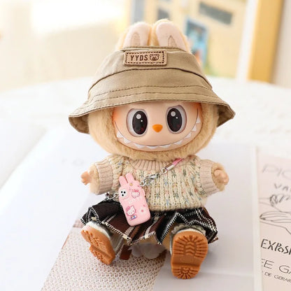 Cute Plush Doll'S Clothes Outfit Accessories for Korea Kpop Exo Labubu V1V2 Idol Dolls Sweater Short Skirt Macaron Clothing Gift