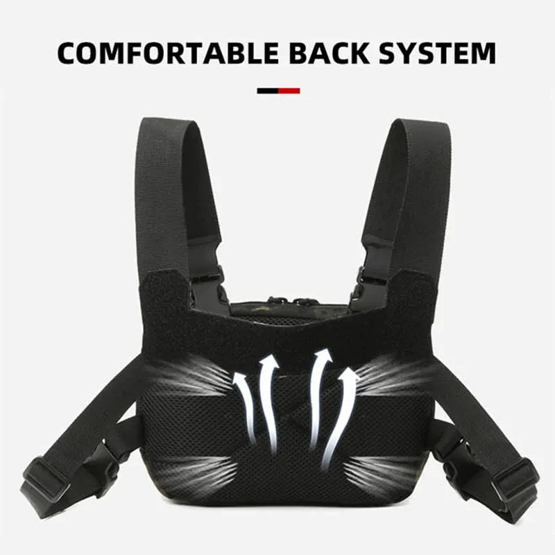 Fishing Chest Bag Men's Tactical Bag Waterproof Molle Nylon Climbing Camping Backpack Outdoor Travel Vest Backpack Fanny Pack