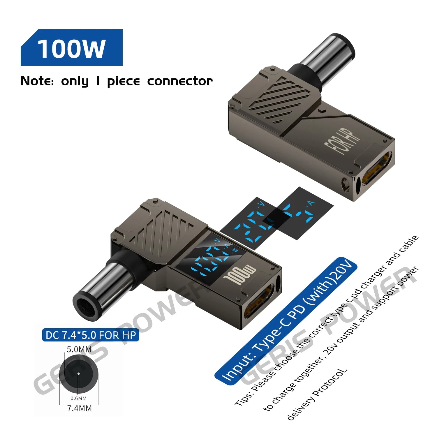 65W 90W 100W USB Type C PD to Laptop Computer Notebook Power Adapter Converter for Asus Dc Power Connector Jack for Lenovo HP