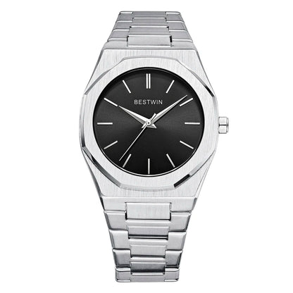 Quartz Watch For Men Original Top Brand All Black Stainless Steel Men's Wristwatch Classic Business Waterproof Japan Movement