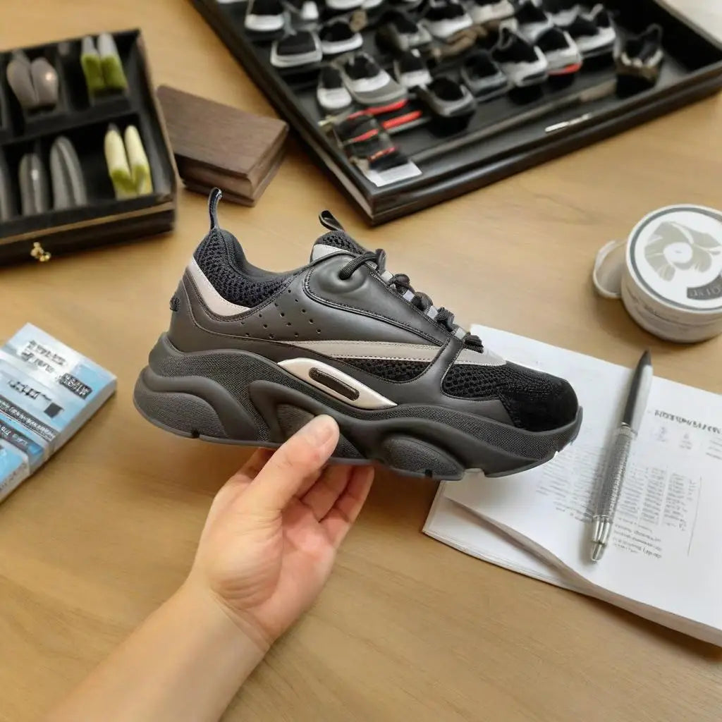 2025 New Low-Top B22 Sports Shoes with Lightweight Breathable Mesh Outdoor Casual Men's And Women's Anti-Slip Shock-Absorbent