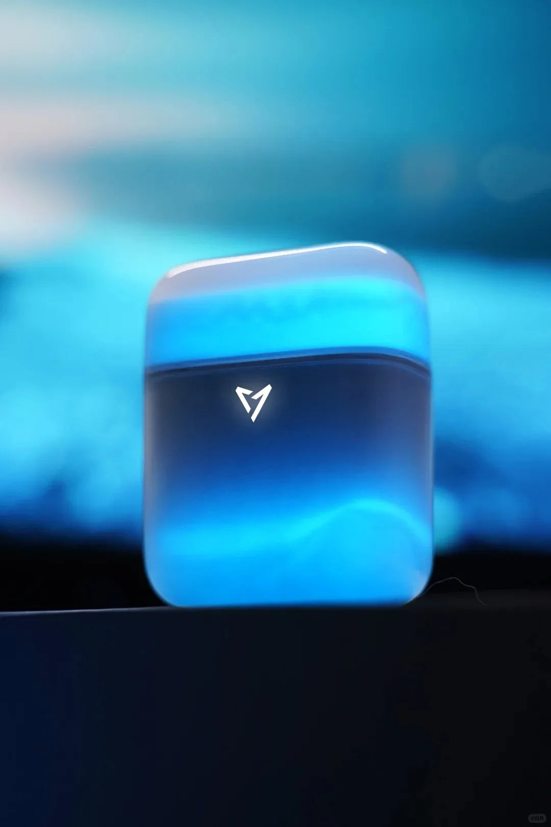 LIUP Night Light Quicksand Wireless Earphones AI Noise Reduction Luminous Transparent Glass Bluetooth 5.4 Muisc Gaming Headphone