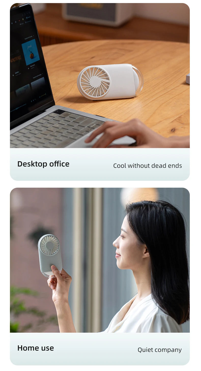 Handheld Turbo Fan Mini Portable Hand, 1200mAh USB Rechargeable Personal, Battery Operated Pocket Fan with 4 Speeds for