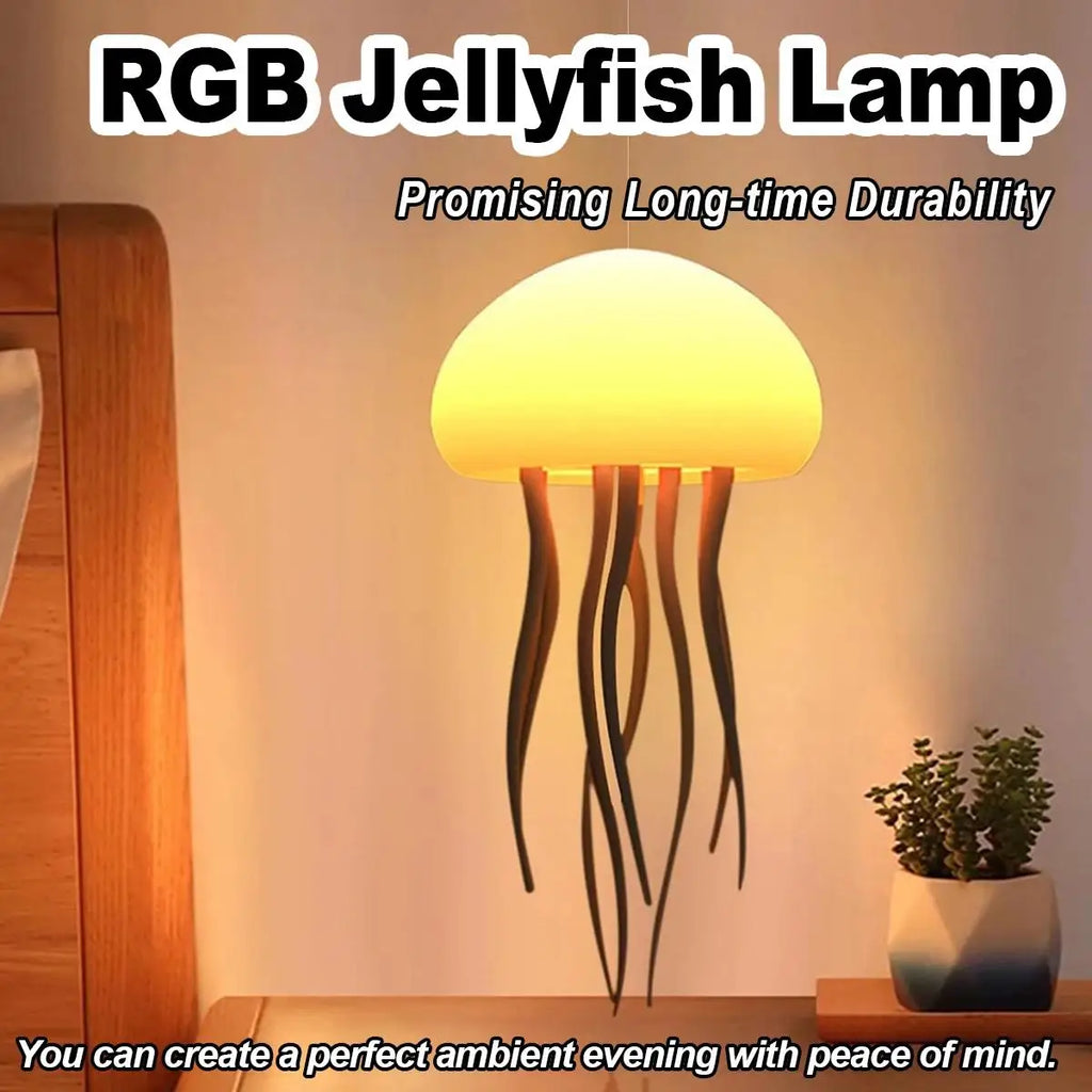 Jellyfish Night Light Floating Lamp Atmosphere Creative Bedside Usb Decorative Lights Cute Room Decor Holiday Decoration Hanging