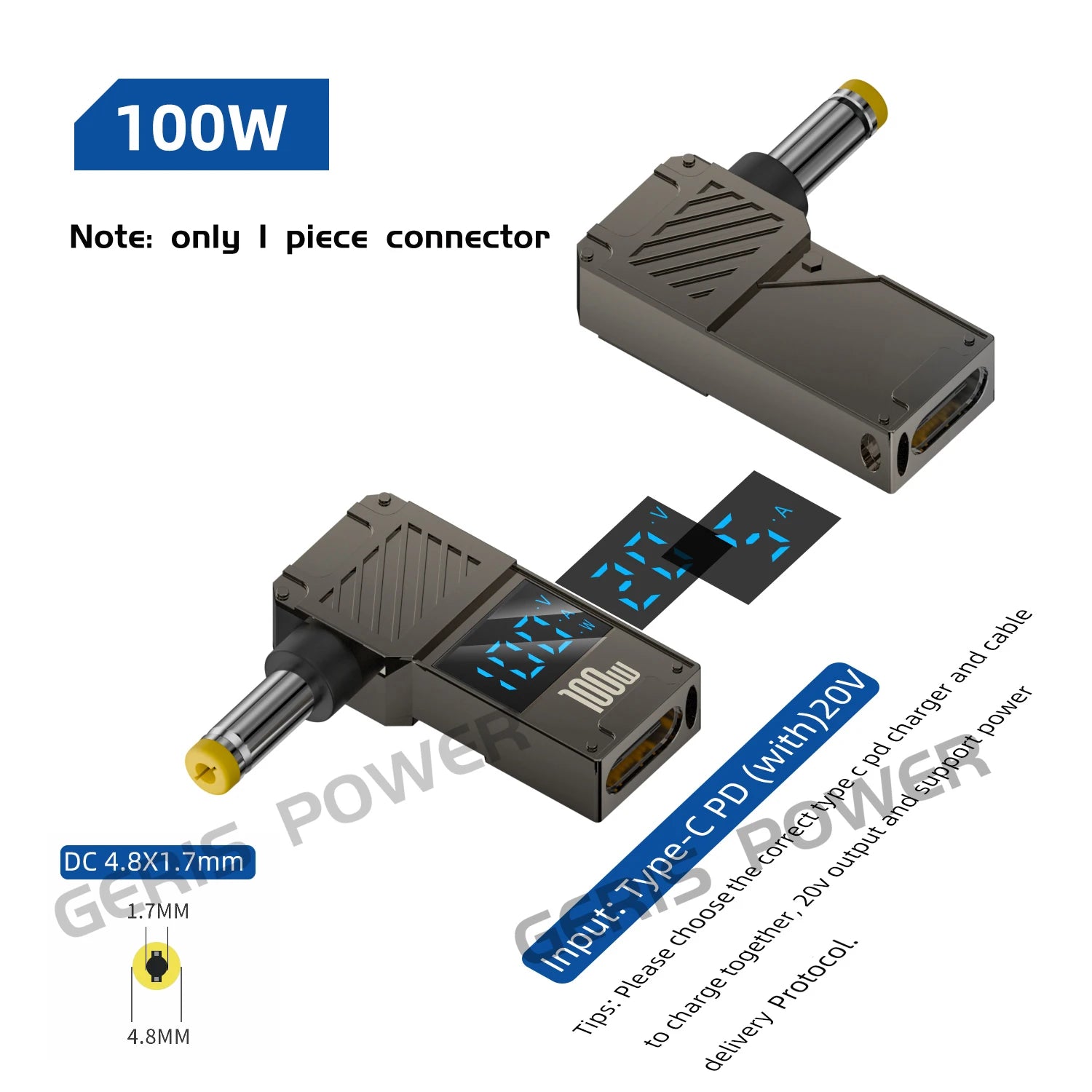 65W 90W 100W USB Type C PD to Laptop Computer Notebook Power Adapter Converter for Asus Dc Power Connector Jack for Lenovo HP