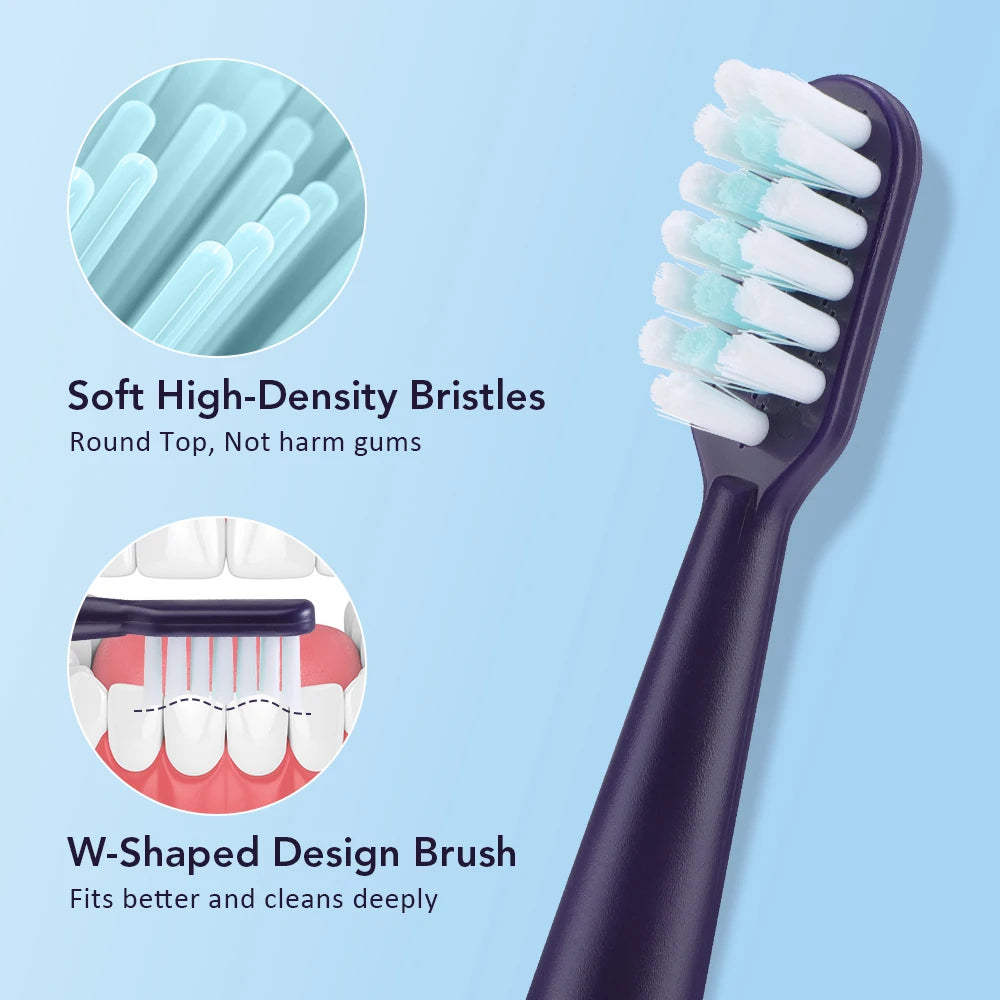 Ultrasonic Electric Toothbrush for Adults USB Rechargeable 5 Modes with 4 Toothbrush Heads IPX7 Waterproof Travel Toothbrush