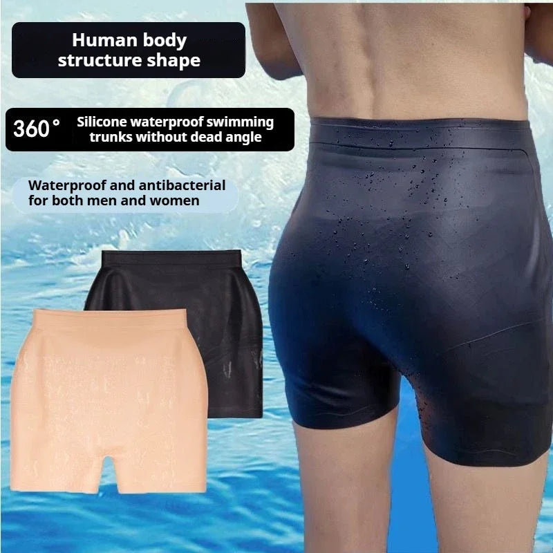 Swimming Pants Silicone Waterproof Men's Women's Rubber Trunks Seaside Swim Boxer Shorts Menstruation Protect Surfing Swimshorts