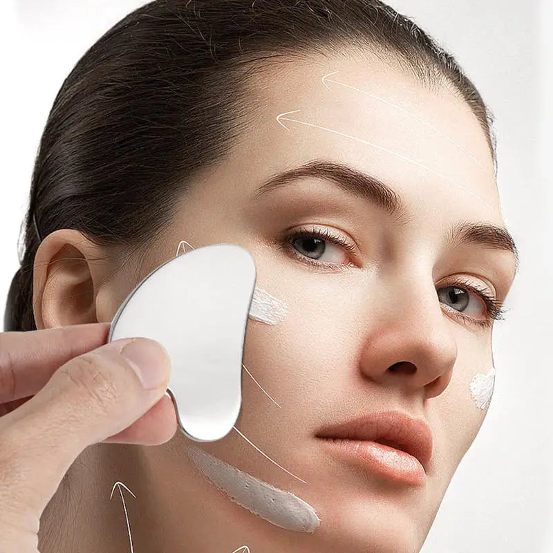Gua Sha Board Guasha Massage for Face Stainless Steel Body Massager Facial Scraping Plate SPA  Guasha Scraper for Neck Back