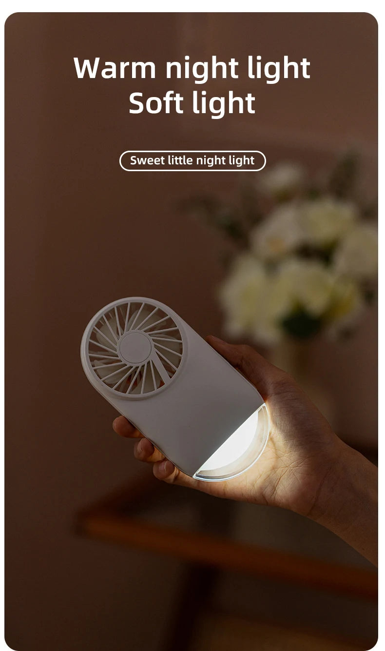 Handheld Turbo Fan Mini Portable Hand, 1200mAh USB Rechargeable Personal, Battery Operated Pocket Fan with 4 Speeds for