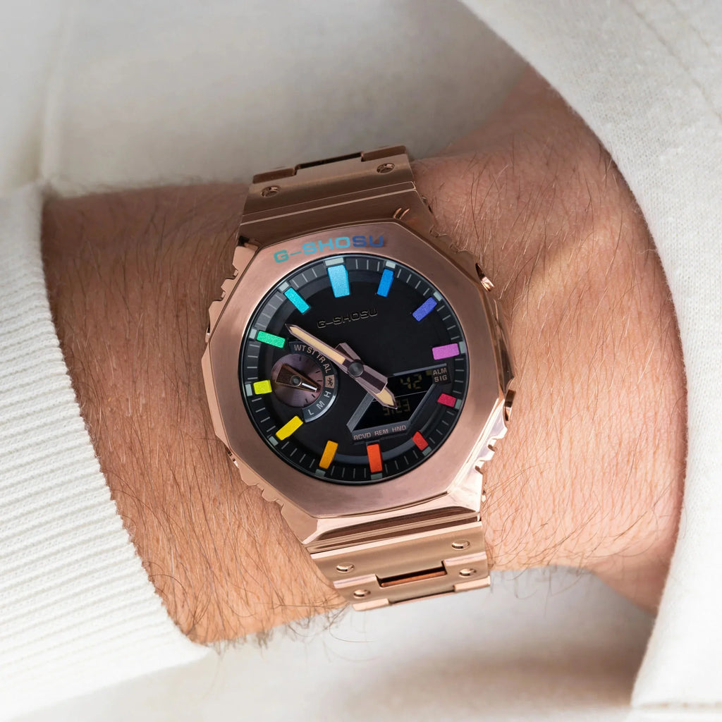 Sports Digital Electronic Unisex Watch Steel Strap Large Dial LED World Time All Hands Operational