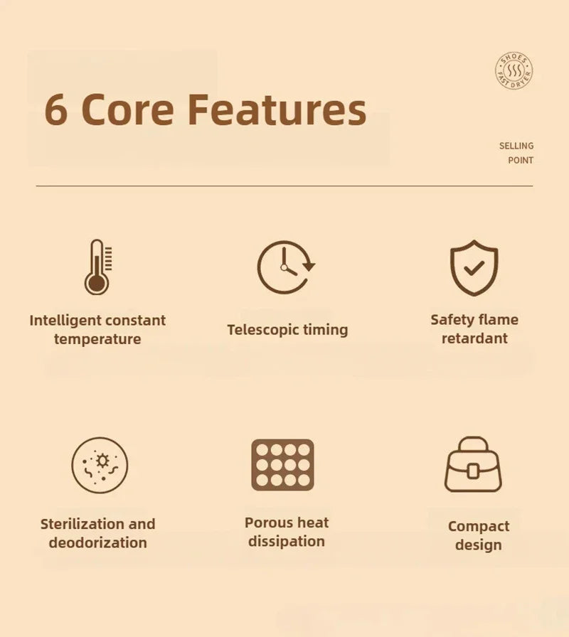 Shoe Dryer Household Shoe Dryer Sterilization Dryer Dormitory Shoe Dryer Portable Shoe Dryer Deodorization Rapid Drying New