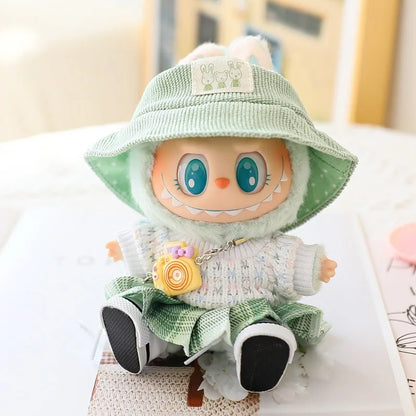 Cute Plush Doll'S Clothes Outfit Accessories for Korea Kpop Exo Labubu V1V2 Idol Dolls Sweater Short Skirt Macaron Clothing Gift
