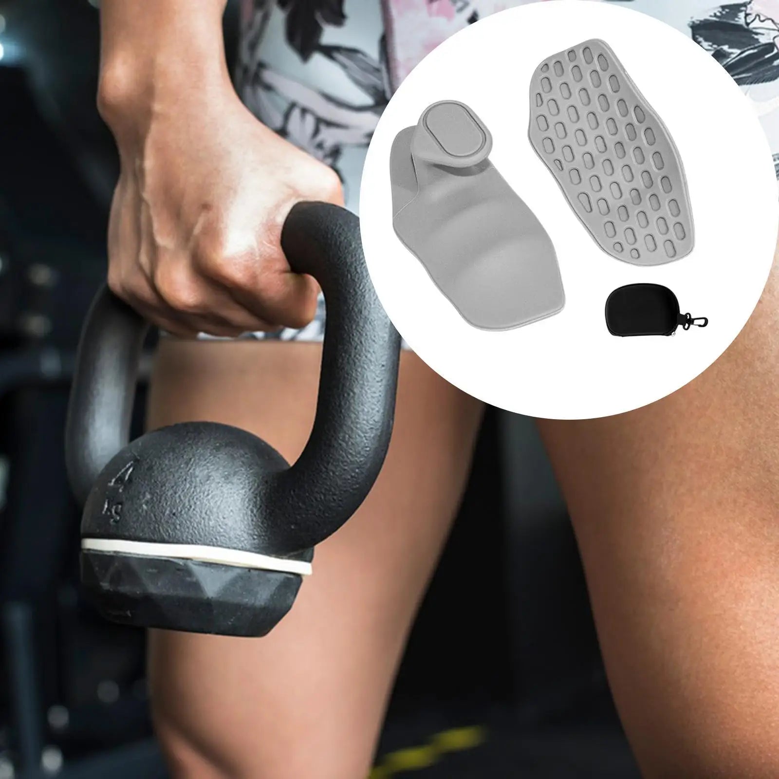 Weight Lifting Grips, Workout Gloves, Flexible Hand Protection for Men Women, Gym Grips Fingerless, Pull up Grips