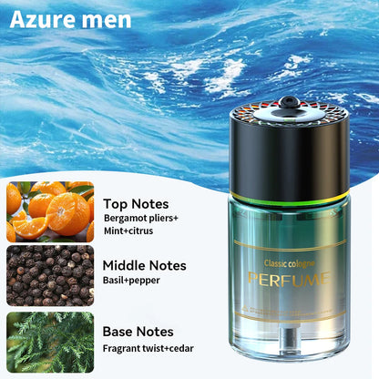 160ML Smart Car Air Freshener with LED Starry Ambient Light Rechargeable Car Aroma Diffuser 4 Levels Adjustable Nanometer Spray