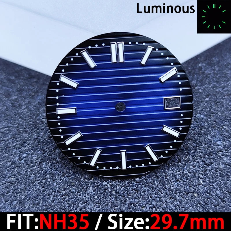 Watch Case for NH34 N.H35 N.H36 Movement - Fits 29.5-30mm Dial & 13mm Band - Replacement Mod DIY Case Set in Silver Black Gold