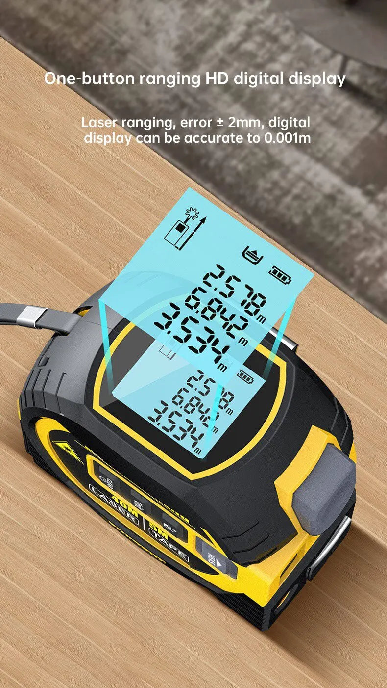 3 In 1 Laser Rangefinder 40 M / 60 M Distance Measurement With Backlit Display Rangefinder Scale Area / Distance Rechargeable