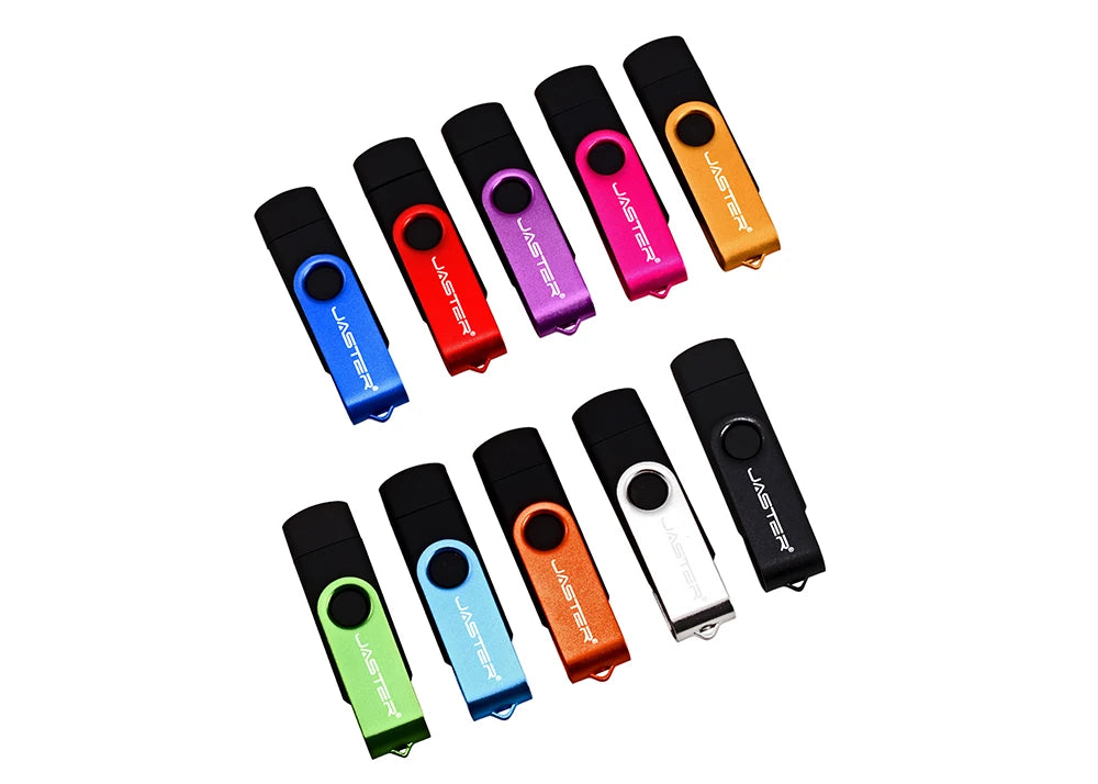 JASTER OTG 2 in 1 USB Flash Drive Pen Drive 128GB 64GB 32GB 16GB External Storage Frosted Double Application Micro USB Stick