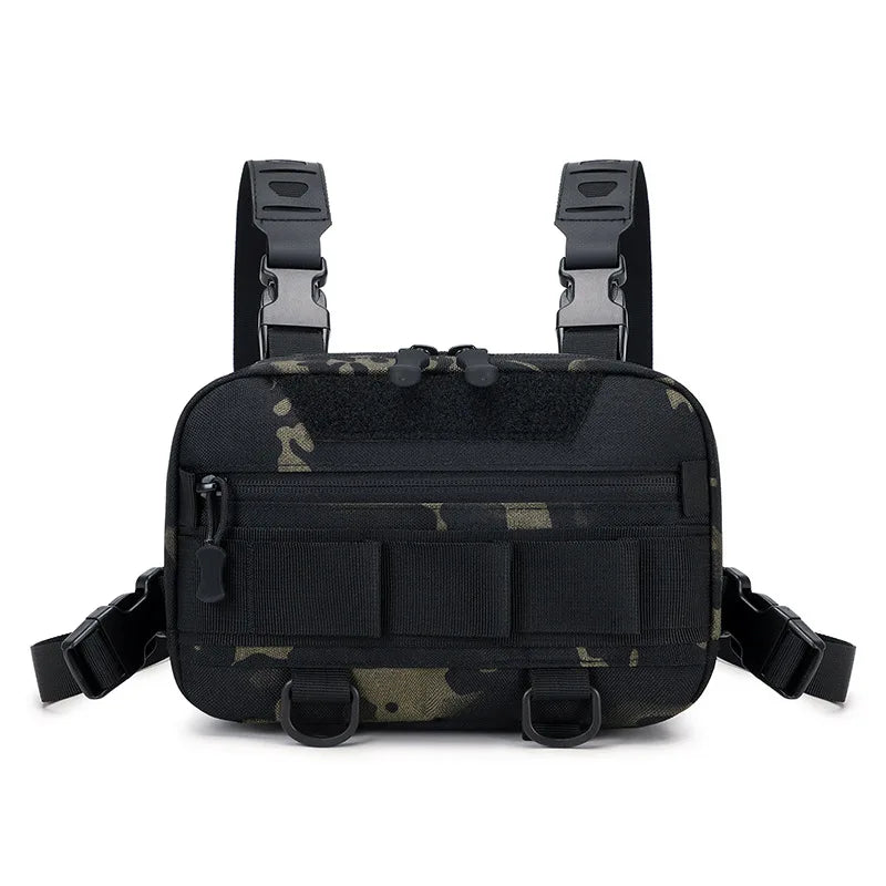 Fishing Chest Bag Men's Tactical Bag Waterproof Molle Nylon Climbing Camping Backpack Outdoor Travel Vest Backpack Fanny Pack