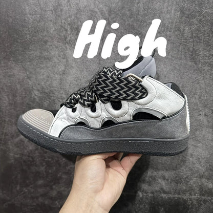 Men's Women's sports shoes Casual Shoes Colorful shoelace Matching Splicing color design Thick tongue Fashion Shoes Luxury