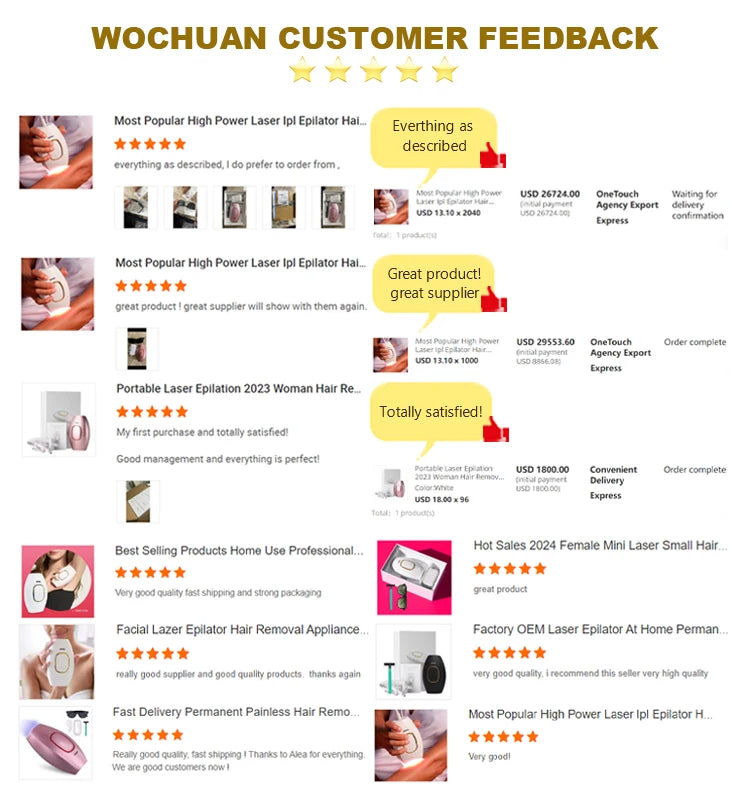 Swoson Professional Permanent Laser Depilator Body Bikini IPL Hair Removal Handset Home Use For Women and Men