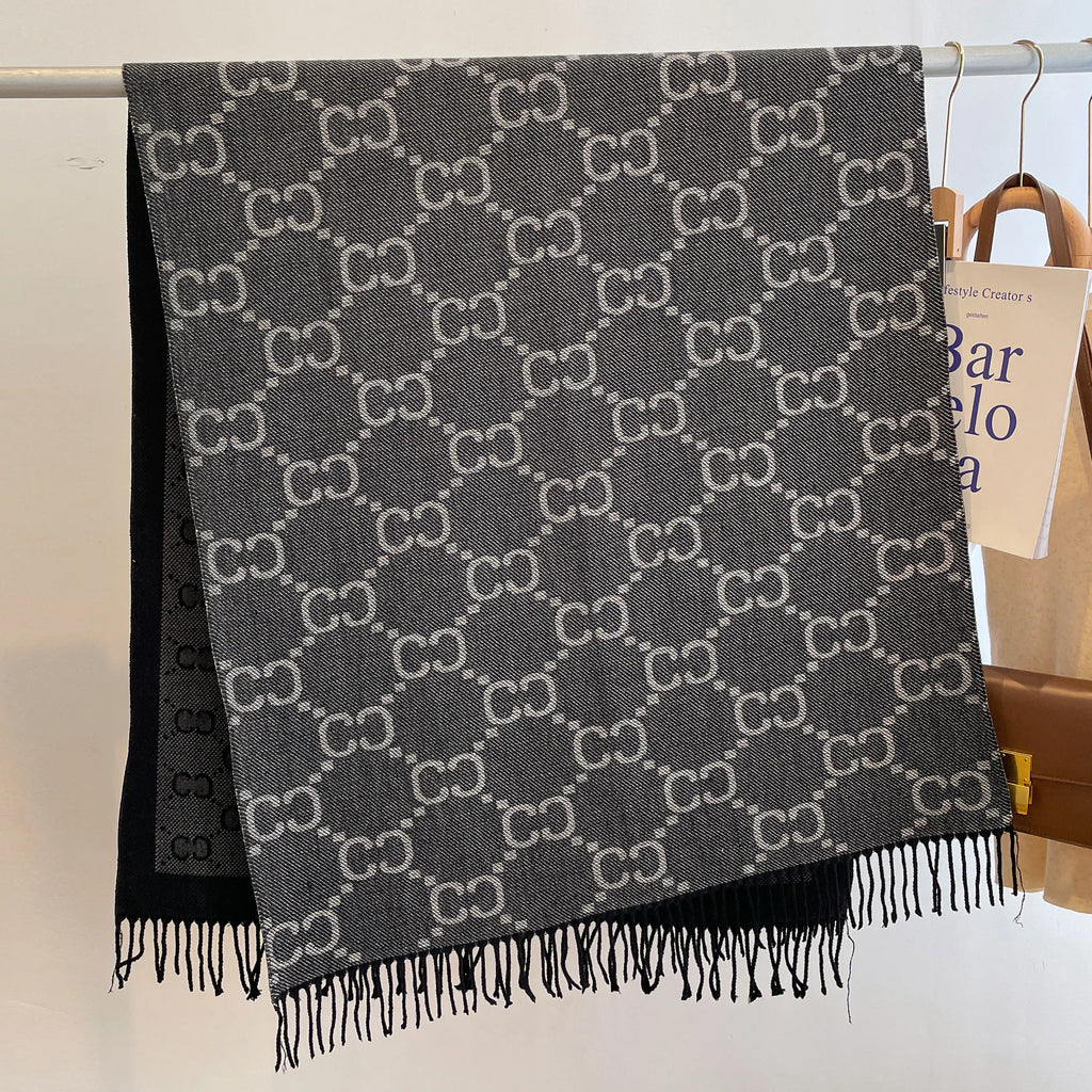 New Luxury Winter Two-Sided Cashmere Long Fringe Scarves High Quality Women Thicken Wrap Shawl Ladies Pashmina Warm Scarf