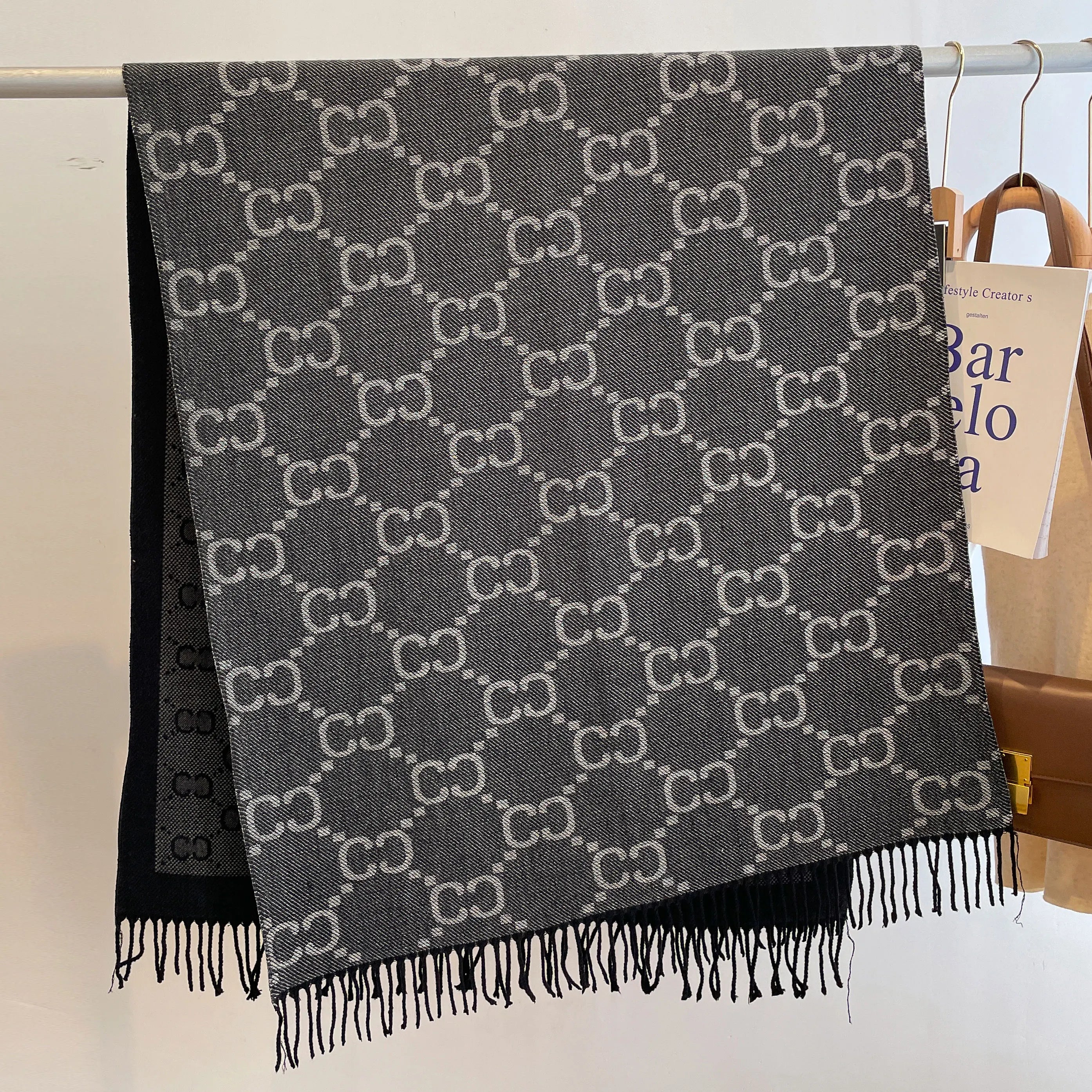 New Luxury Winter Two-Sided Cashmere Long Fringe Scarves High Quality Women Thicken Wrap Shawl Ladies Pashmina Warm Scarf