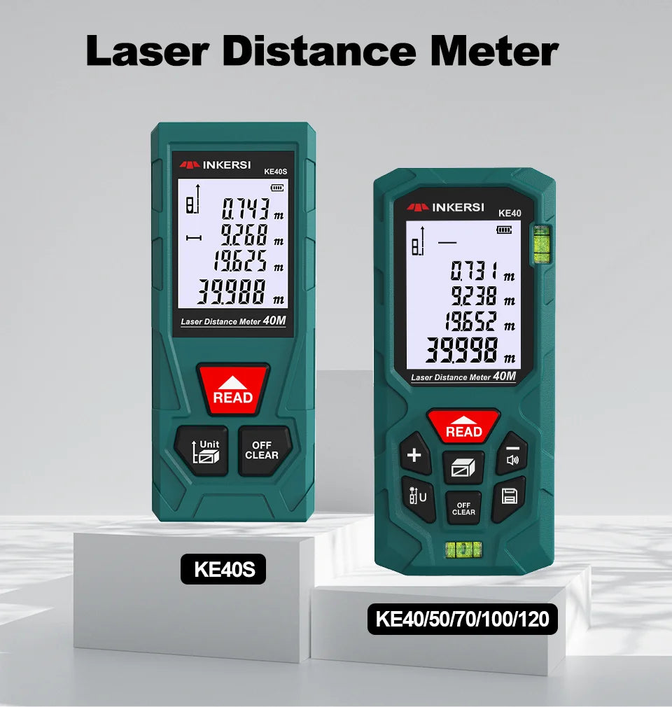 INKERSI Laser Rangefinder 120m 100m 70m 50m 40m Digital Laser Distance Meter laser Range Finder Tape Distance Measurer Tools