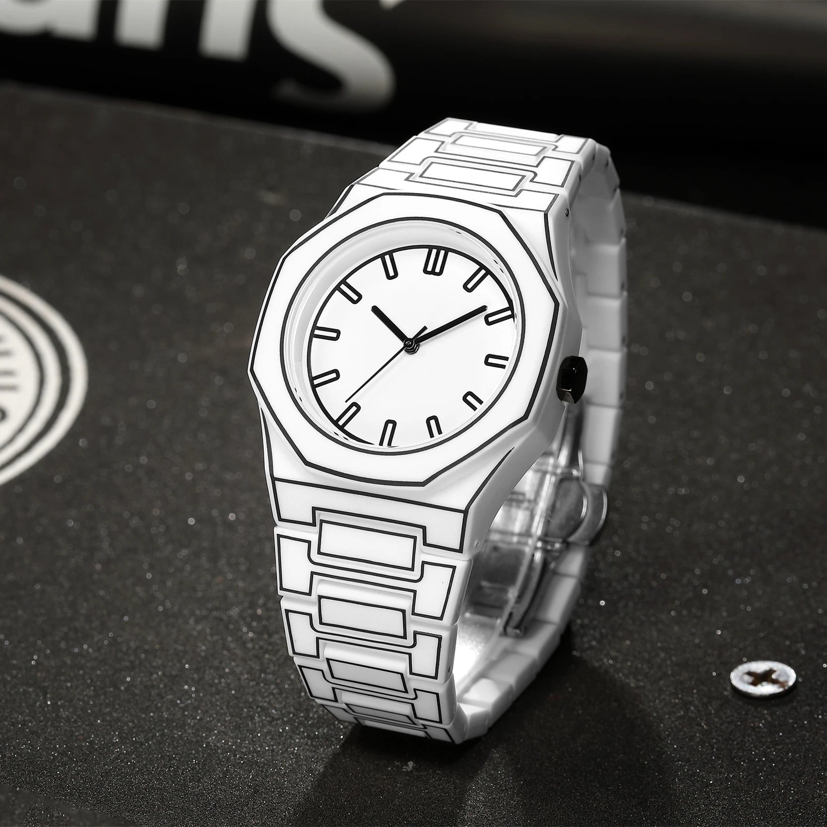 Simple casual men's women's watches, macaroon color quartz watches, round dial quartz watches, suitable for daily life, gifts