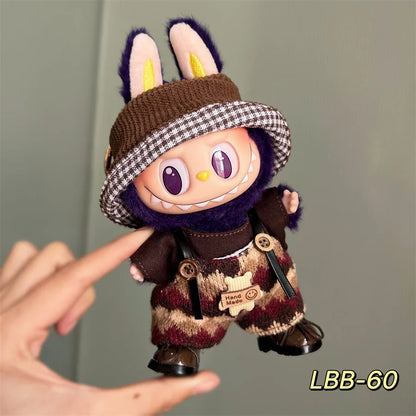 Doll Clothes For 15-17CM I II III Labubu Outfits Mini Plush Cotton Idol Doll Universal Clothing Sitting Party Accessories Gifts