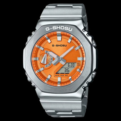 Electronic Unisex Watch Full Digital Sports Function LED Alloy Large Dial World Time Steel Strap GMB Oak Series