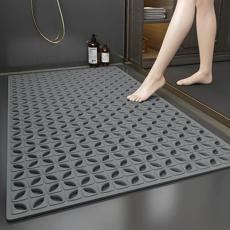 Easy Clean Waterproof Mat Non-Slip Bath Mat Anti Fall Bathroom Floor Mat Household Bathroom Toilet Area Mat Shower Foot Mats