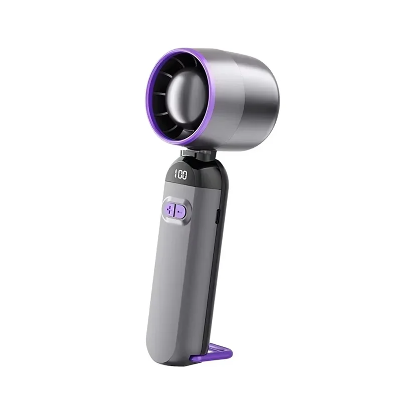 2025 Turbo Handheld Fan - 100-Speed Adjustable & 165g Ultra-Light, Foldable Portable Cooling w/ Lanyard for Outdoor Travel