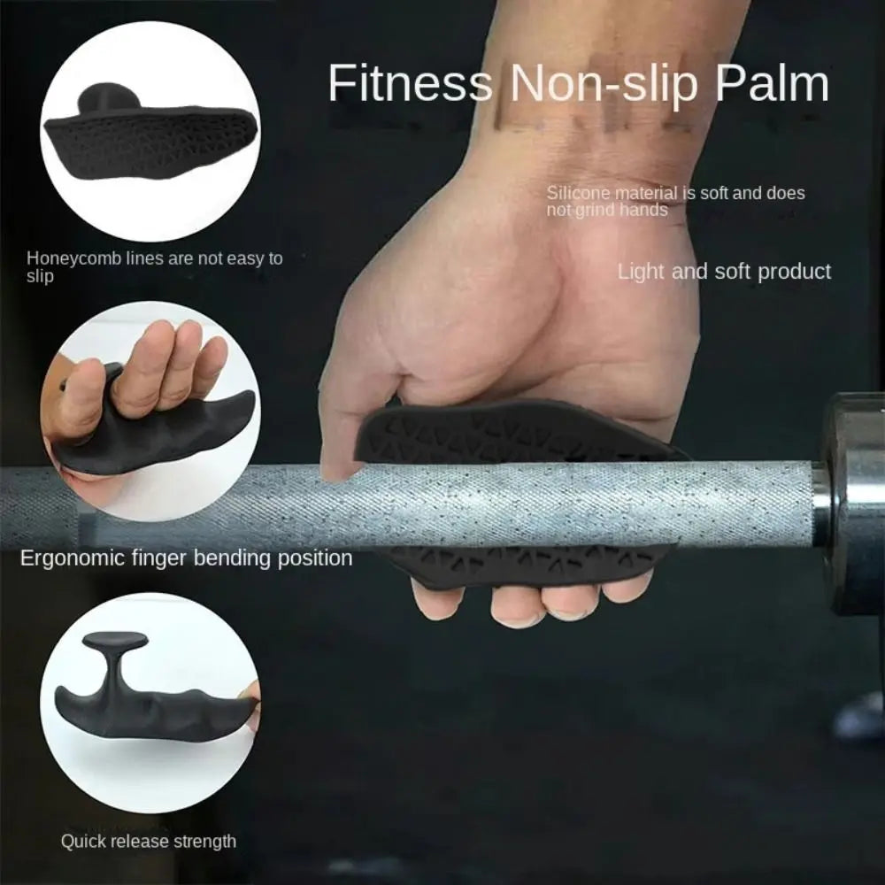 1 Pair Ergonomic Fitness Palm Guard Triangle Texture Elastic Weightlifting Palm Protector Anti-friction Soft