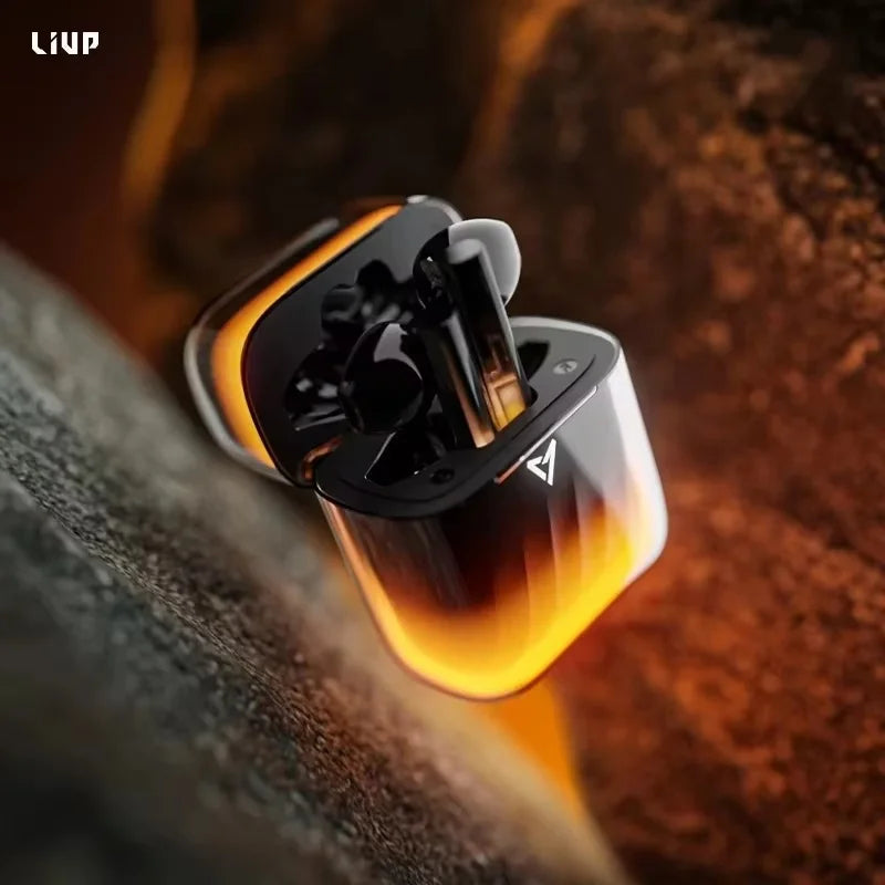 Liup Lp1 Bluetooth Wireless Earphone Luminous Quicksand Earbuds Custom Gaming Noise Reduction Headphones Low Latency Earphones