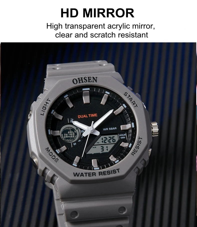 Digital Watch Military Waterproof Sport Quartz Men Watches Dual Time Black G style Fashion Tactical Electronic Wristwatch Clocks