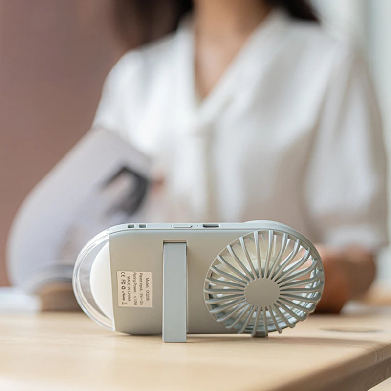 Handheld Turbo Fan Mini Portable Hand, 1200mAh USB Rechargeable Personal, Battery Operated Pocket Fan with 4 Speeds for