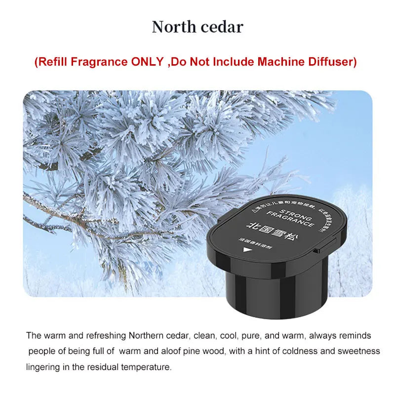 Smart Car Air Freshener Fragrance Mist Diffuser Ambient Light Interior Odor Remove 5 Scent Car Aromatherapy Refill Kit Good Smel