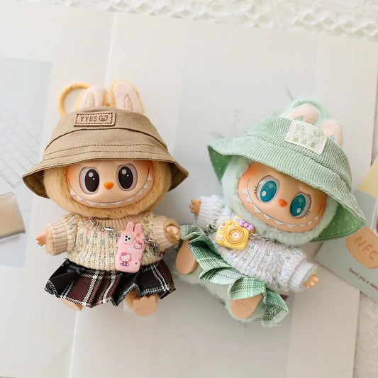 Cute Plush Doll'S Clothes Outfit Accessories for Korea Kpop Exo Labubu V1V2 Idol Dolls Sweater Short Skirt Macaron Clothing Gift