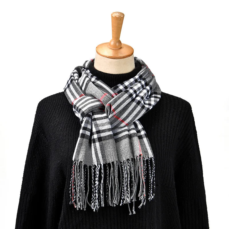2024 Cashmere Scarf Plaid Tassel Shawl Man Stripe Pashmina Warm Blanket Winter Scarf Outdoor Neckscarf High Quality Scarf Stoles