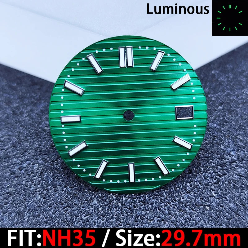 Watch Case for NH34 N.H35 N.H36 Movement - Fits 29.5-30mm Dial & 13mm Band - Replacement Mod DIY Case Set in Silver Black Gold