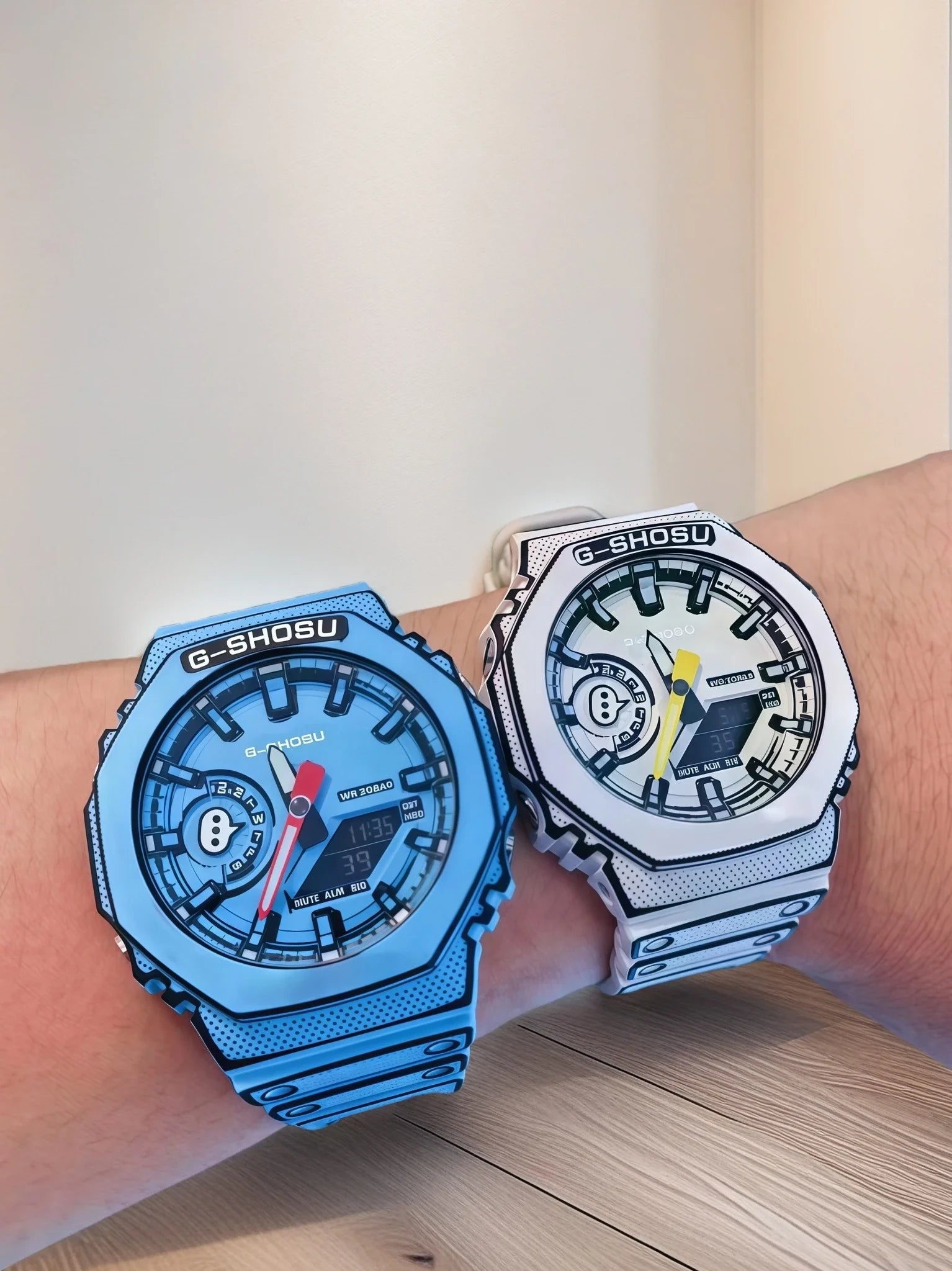 Comic Sport Electronic Unisex Watch Full Function LED Dual Display World Time Large Dial