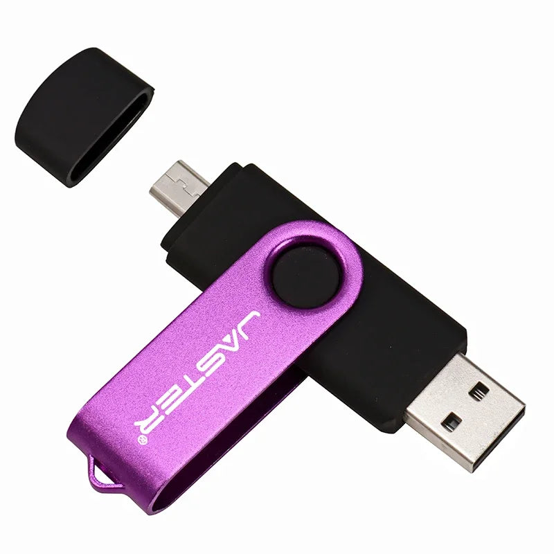 JASTER OTG 2 in 1 USB Flash Drive Pen Drive 128GB 64GB 32GB 16GB External Storage Frosted Double Application Micro USB Stick