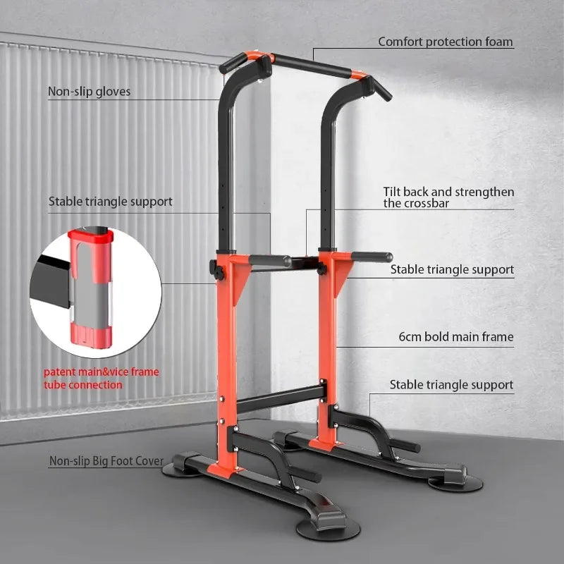 Authenticity guarantee.Dip Station - Home Gym Strength Training Pull-Ups Dip-Ups 330LbsUSA