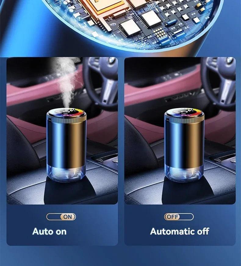 Smart Car Air Freshener Rechargeable Aroma Diffuser 5 Levels of Adjustable Intelligent  Diffuser Pickup Light Starry Sky Summit