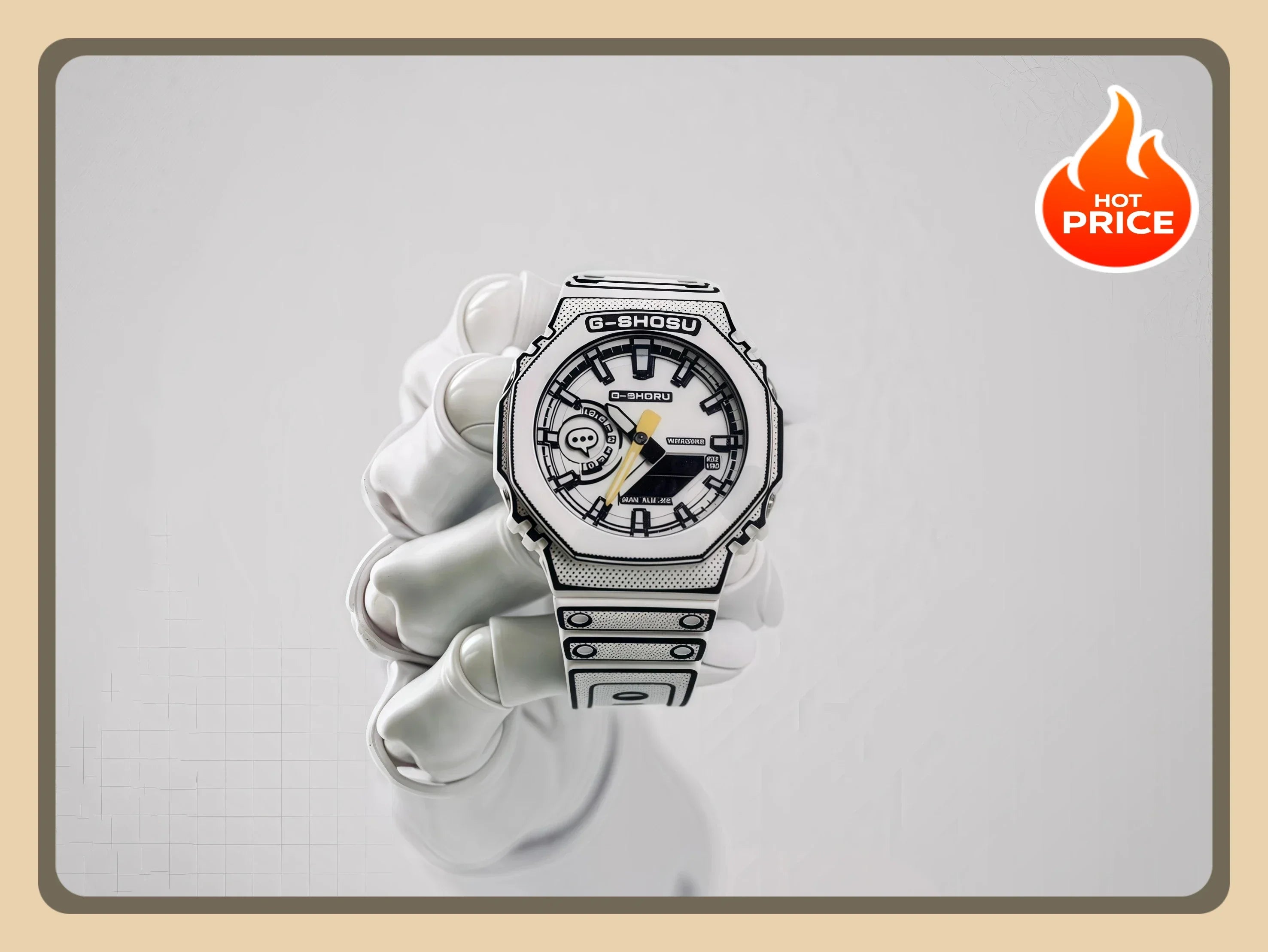 Unisex Digital Electronic Unisex Watch Manga Series Full Function Auto Hand Lifting Lamp Large Dial LED Oak Series